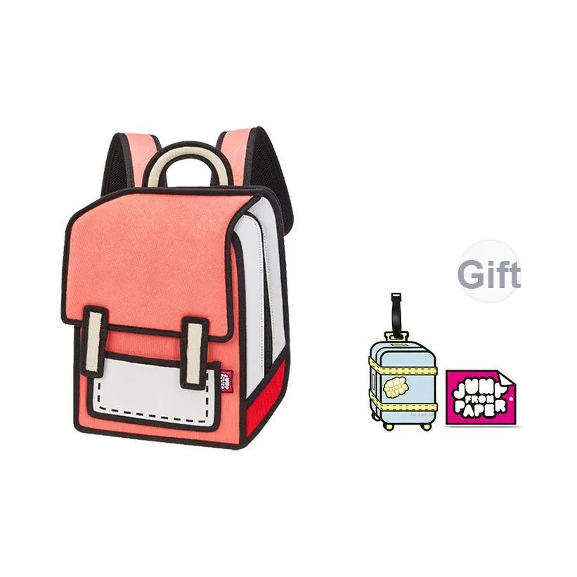 JumpFromPaper Полиэстер Комикс Сумка Universe Сумка Backpack Bag Regular Unisex Watermelon Red