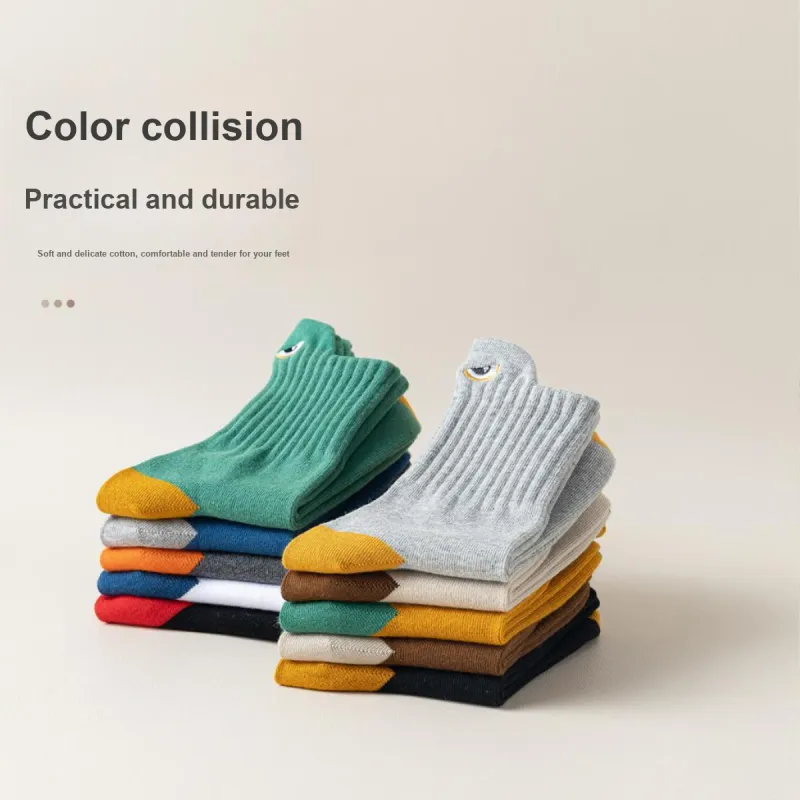 MIIOW Mid Calf Socks Unisex 5 Pack-7