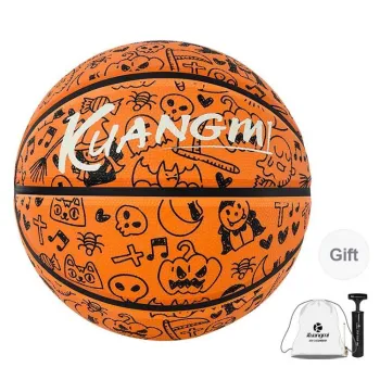 Kuangmi Rubber Basketball Brown Size 7 Street Unisex