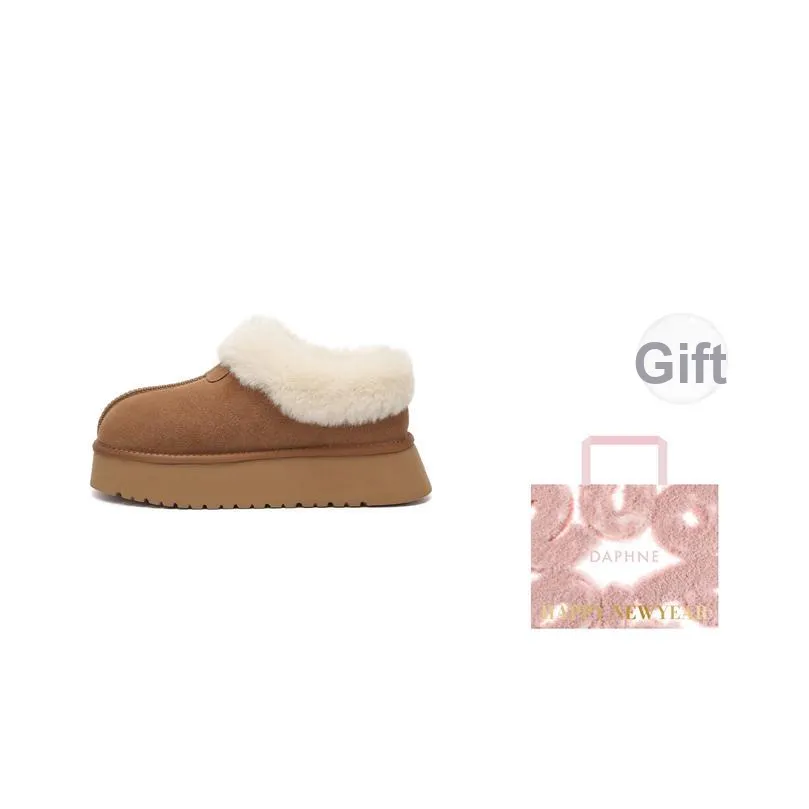 DAPHNE Snow Boots Women's Khaki/Chestnut