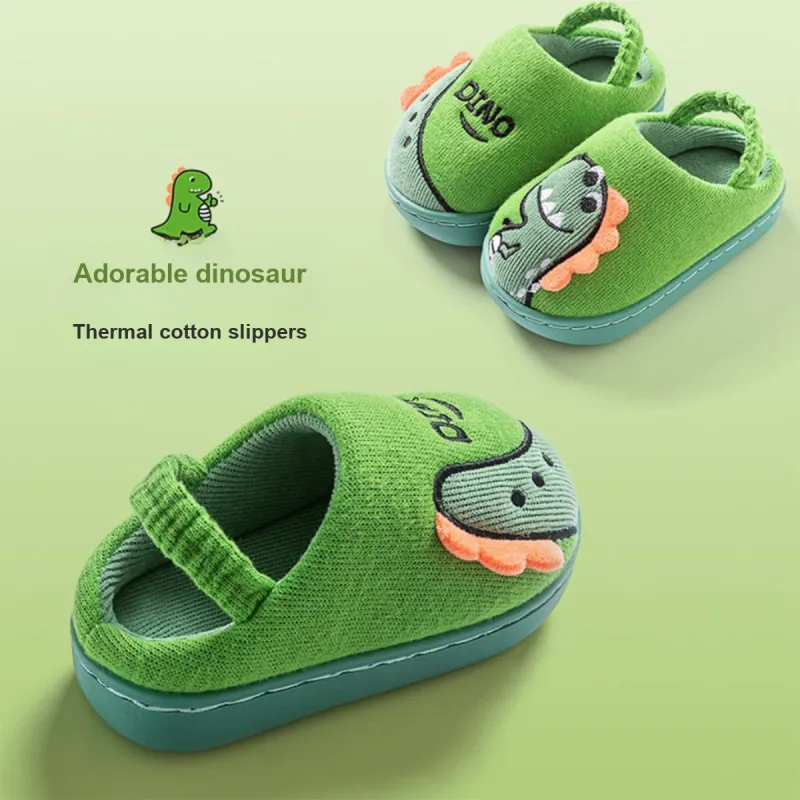 Gentle Welcome Kids, Boys, And Girls Home Floor Slip Resistant Fleece Lined Warm Spring Autumn Winter Slippers-1