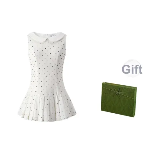 DITB Белые Женские Платья без Рукавов