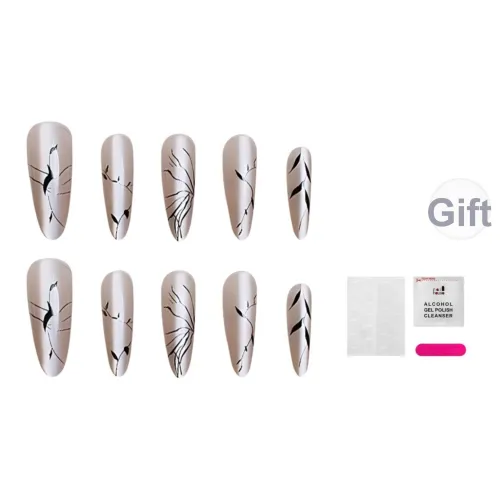 JIABITU Willow Branches AT The Топ OF The Willow False Nail Овал Однотонный Jump Цвет Flashing