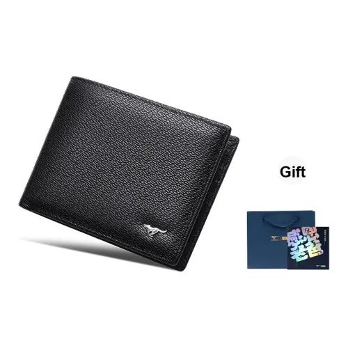 SEPTWOLVES Кошелек из натуральной коровьей кожи мужской черный