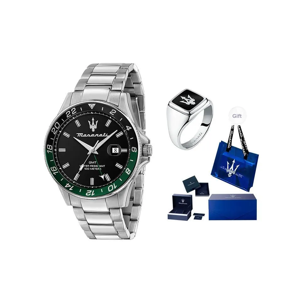 Maserati Мужские часы Кварцевый механизм Черный циферблат