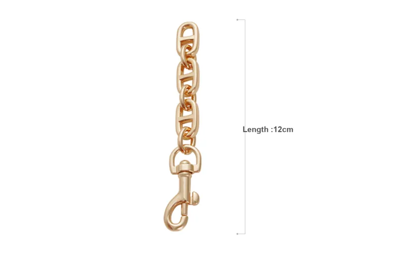 Lan Bao Fan Metal Bag Accessory, Shoulder Strap Modified Extended Length Chain Accessories Unisex Gold Tone-1