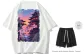 White T-Shirt+Free Black Shorts