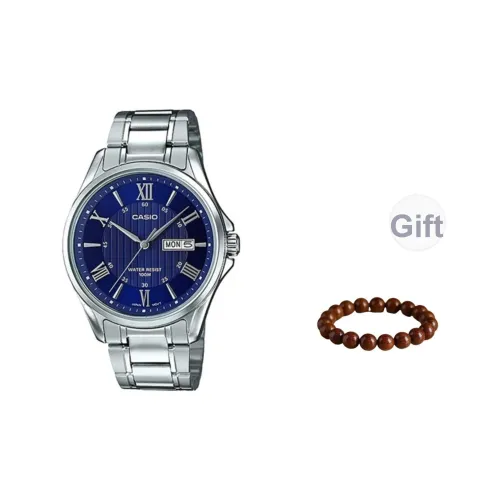 CASIO Кварцевый механизм Часы Мужские Синий циферблат