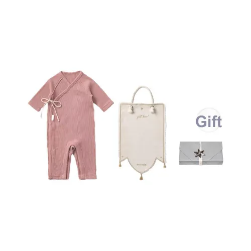 MARLMARL Комбинезон Кирпично-красный+Серый Коробка для новорожденных и малышей