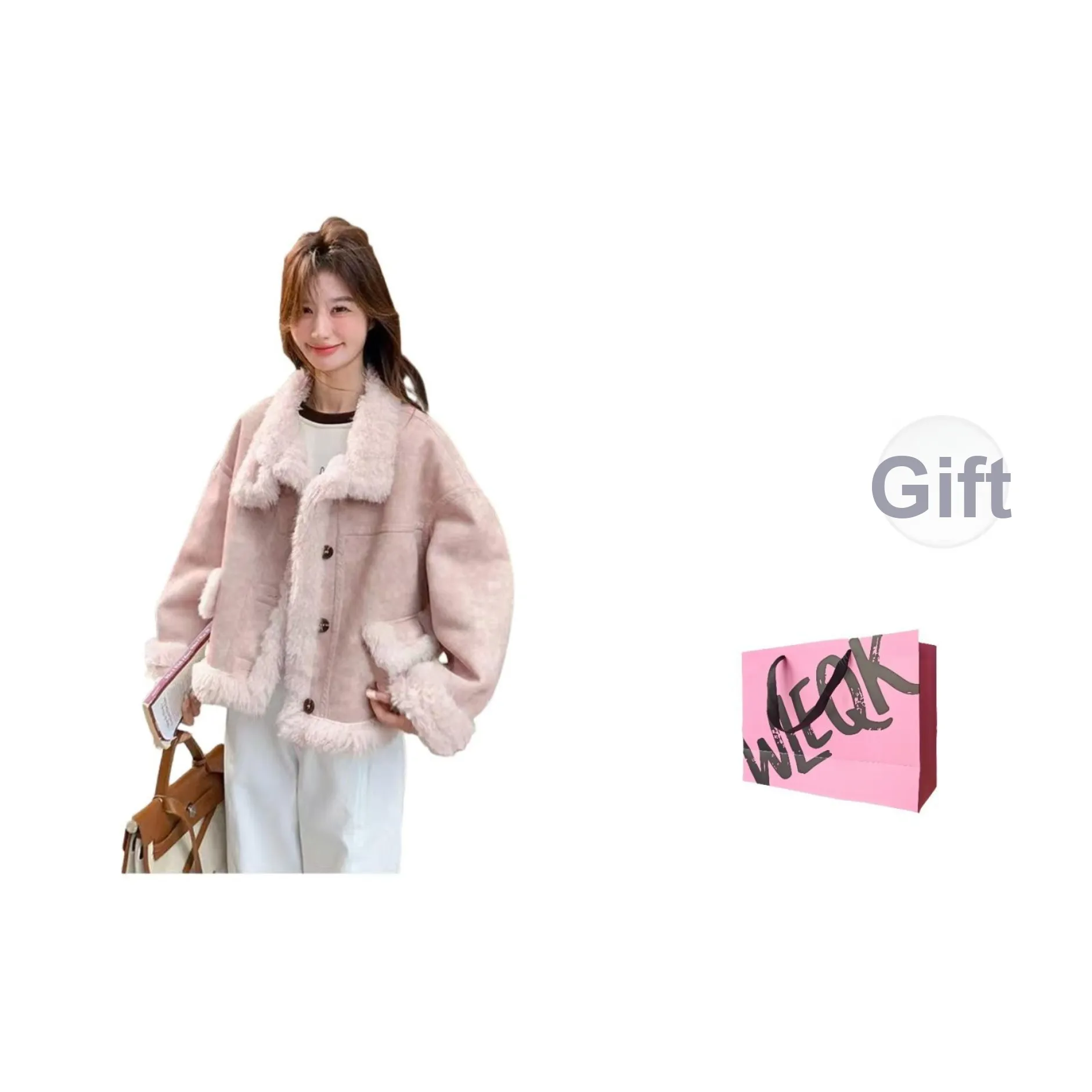 CTRTRC Бархат Feel Пальто Женское