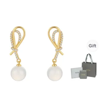 YPYN Alloy Stud Earrings Women's Gold