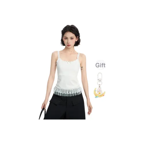 Princess Berdele Топ на бретелях Женская Белый + Розыгрыш