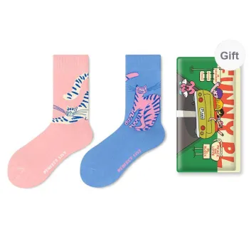 PL Mid Calf Socks Unisex Shopping Bag 2 Pack Mixed Color