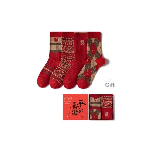 JIAZINI Носки Подарочная Коробка Унисекс 4 Пачки