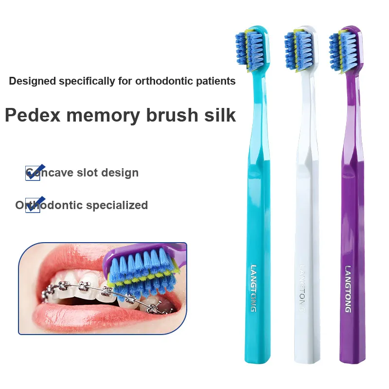 QINXIANG Orthodontic Concave Tooth Correction Soft Bristles Toothbrushes-2