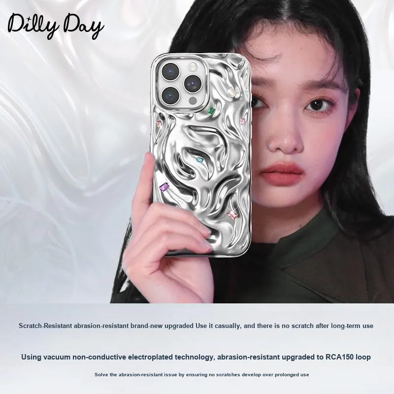 Kingxbar PC Material Rhinestone Embellished MagSafe Phone Case Compatibility With Apple 16 Collection IPhone16proma-9