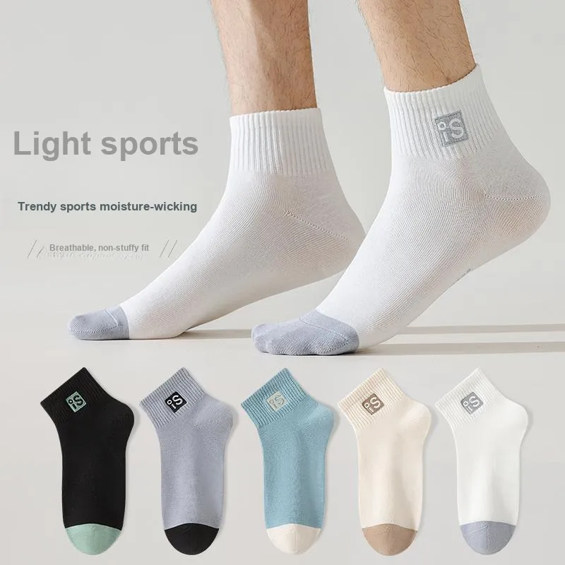 Cotton Gene Ankle Socks Men's 5 Pack-1