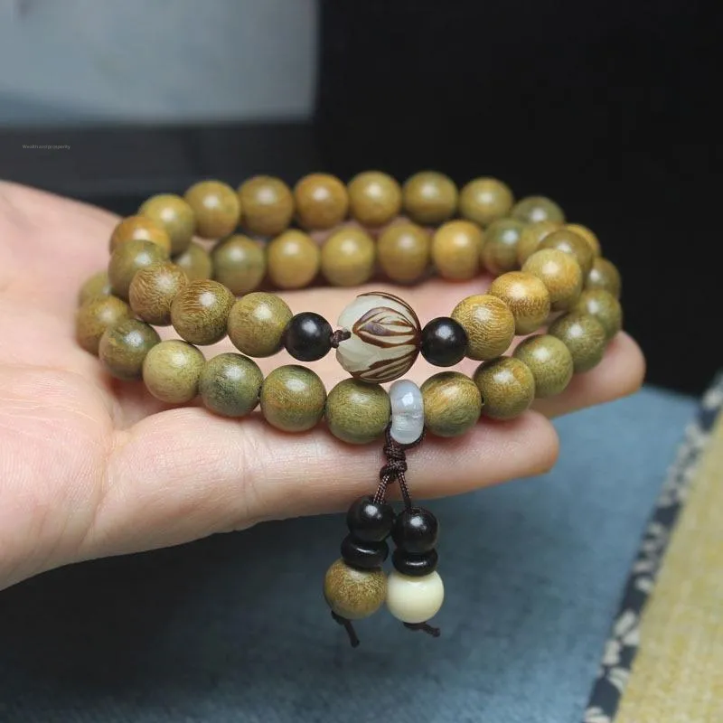 YUGONGYUAN Green Sandalwood Bracelets Unisex-2