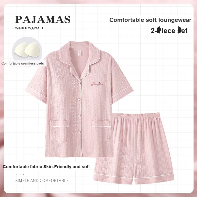 Maultiay Pajama Set Women's Pink-1