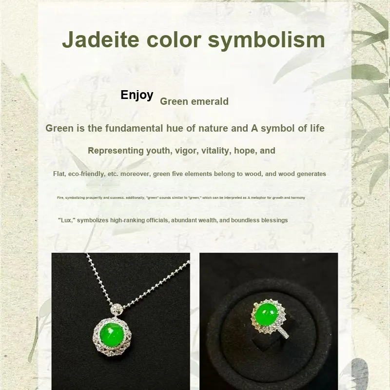 LIANGYUXI Glutinous Jade Jadeite Rings Unisex-5