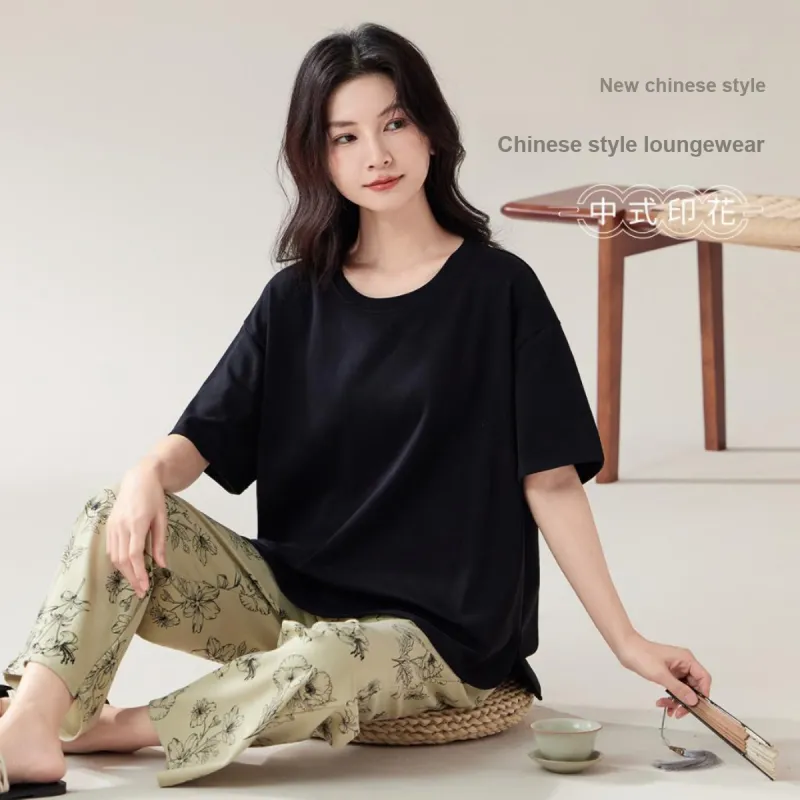 Ordifen Pajama Set Women's Black-4