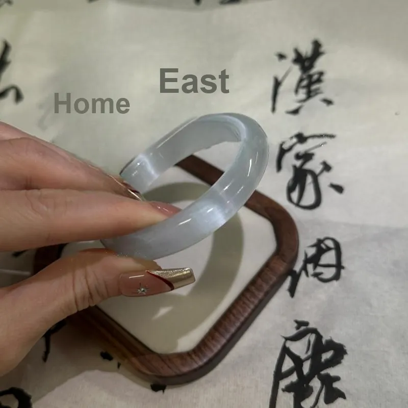 MUGONGZI Glass Cat Eye Bangles Women's-4