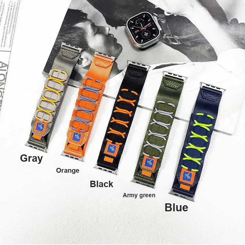 CHRROTA Watch Band Apple Compatibility Nylon Material-1