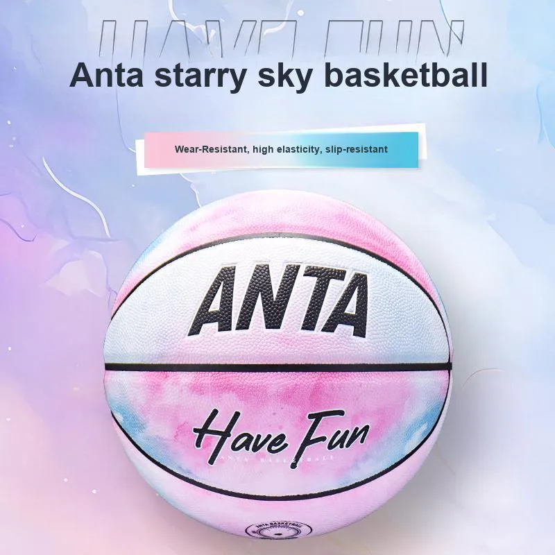 Anta x CUBA PU Basketball Tie Dye Blue Pink Size 7 Street Training Competition Unisex-3