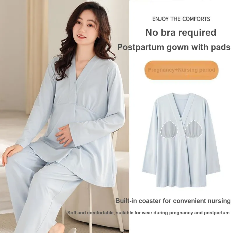 XIAFENYAN Pajama Set Women's Light Blue-1