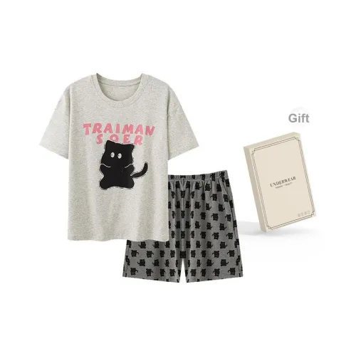 QIAOYUN Пижама Подарочная Коробка Женская Серого цвета