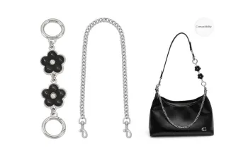 Lan Bao Fan Alloy Bag Accessory Women's Black