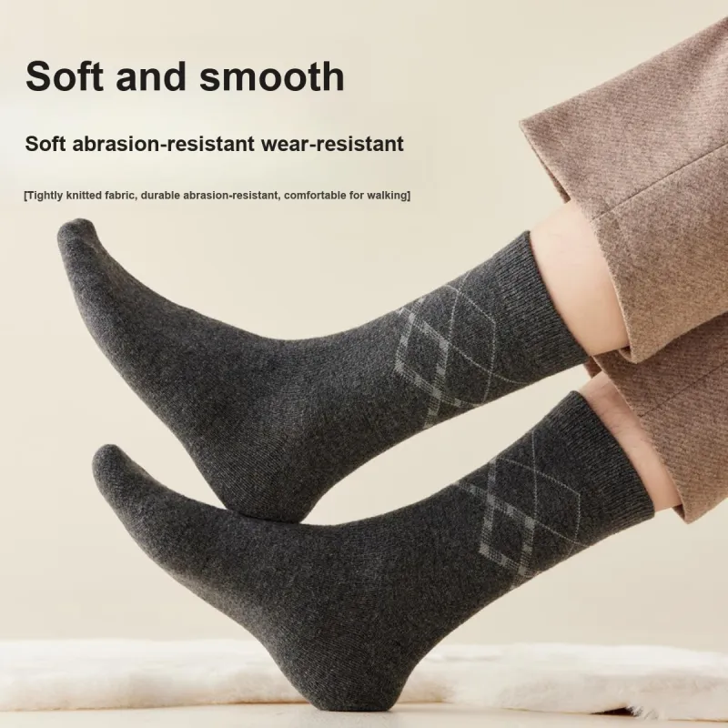 MIIOW Mid Calf Socks Men's 5 Pack Mixed Color-3