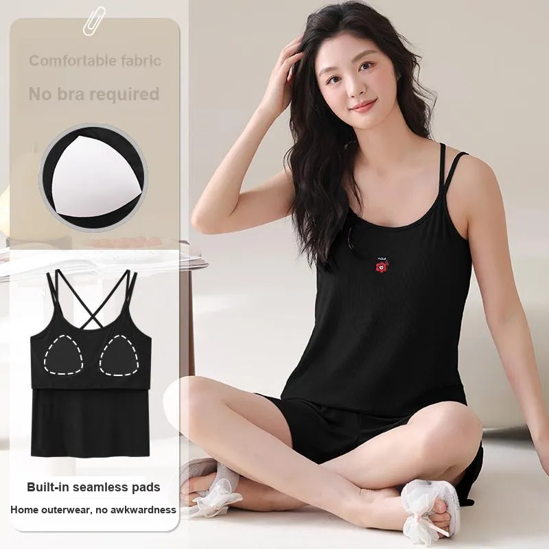 XIAFENYAN Pajama Set Women's Black-1