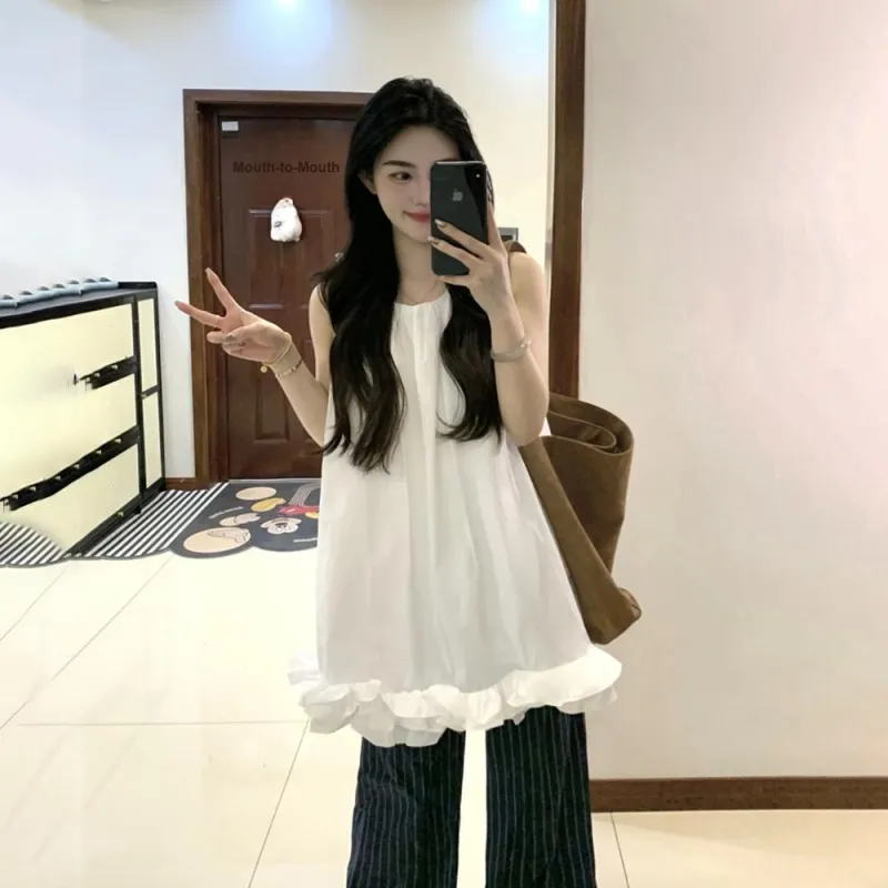 RTNH Sleeveless Dresses Women's White-3