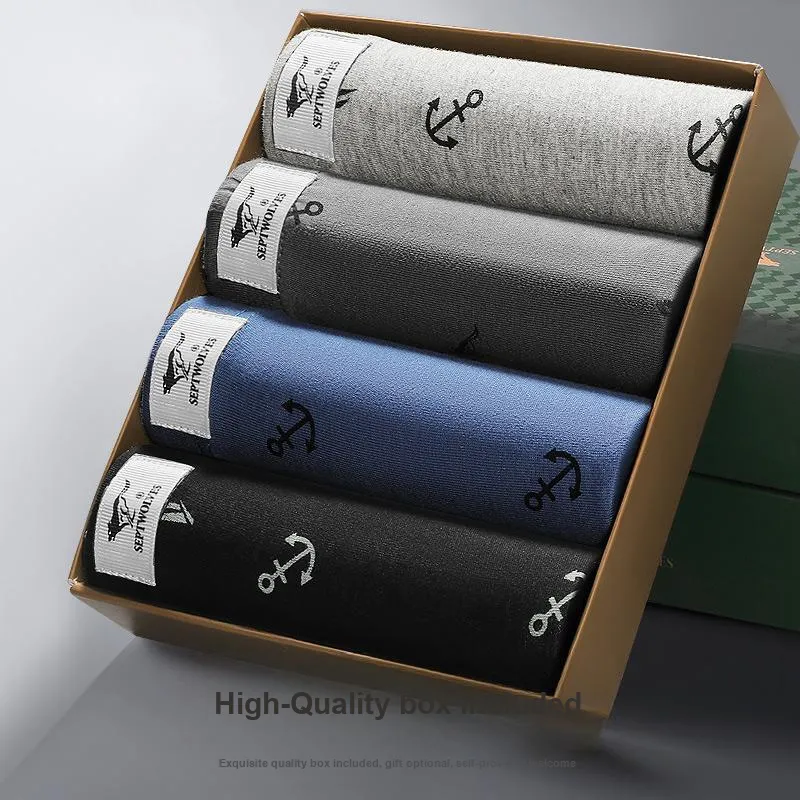SEPTWOLVES Underpants Men's 4 Pack Gift Box Set+Shopping Bag-36