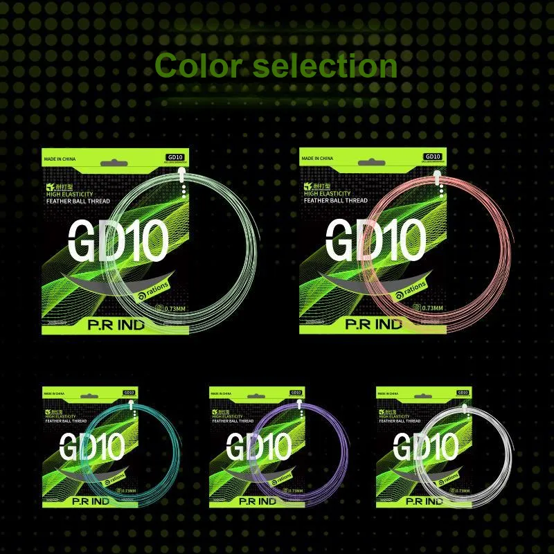 P.R IND Stretch Durable, Both Features Badminton Racket Strings Iris Blue Nylon Thread+Composite Yarn Unisex-4