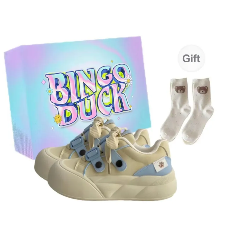 BINGO DUCK Slip Resistant Low Top Skateboard Shoes Women's-4