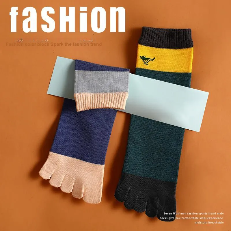 SEPTWOLVES Mid Calf Socks Men's 5 Pairs Gift Box Sets+Shopping Bag-10