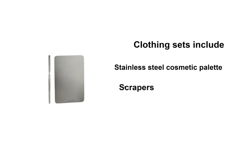 Cinema Secrets Stainless Steel Makeup Color Mixing Palette Scrapers Matching Set Portable-1
