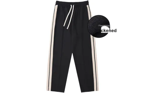 CONCORDEVENT Knit Sweatpants Unisex Black Fleece-Lined Style