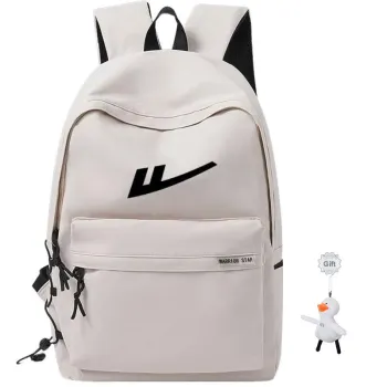 Warrior Nylon Laptop Backpack Large Size Unisex White/Black