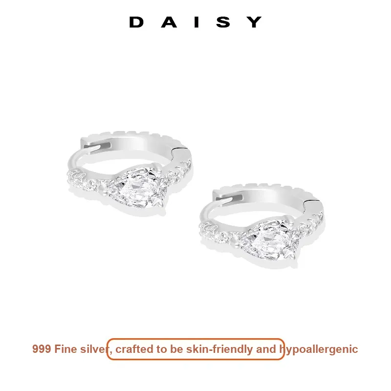 Daisy Dream Full Sterling Silver Earrings Unisex-2