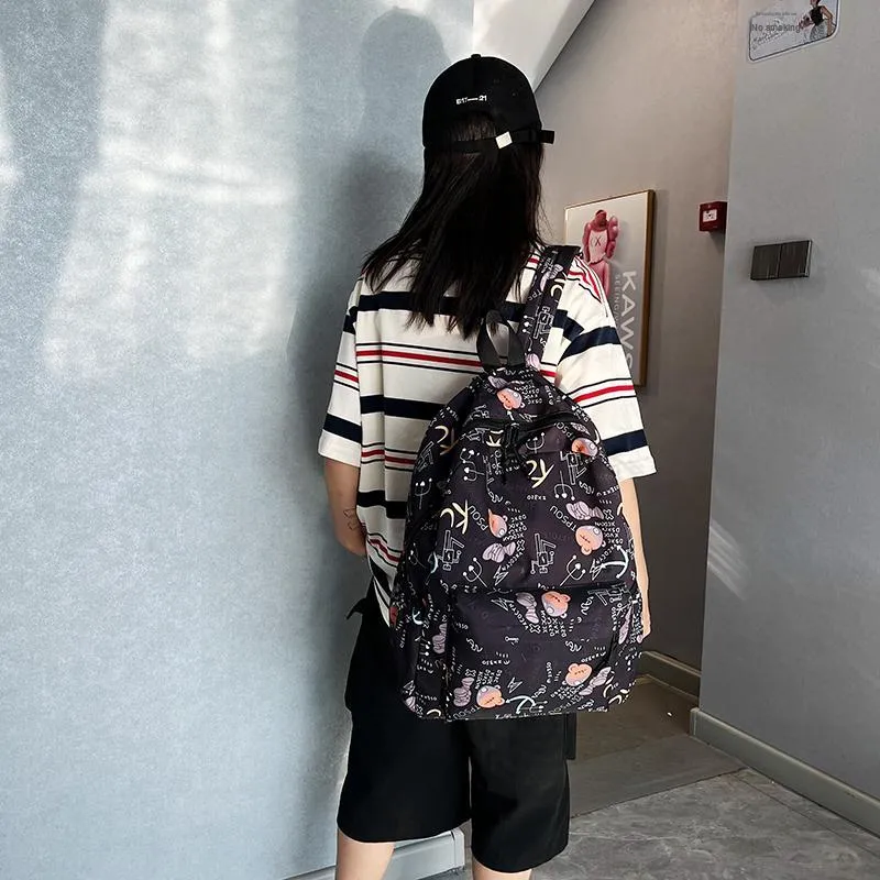 KAMLUI Nylon Backpack Laptop Bag Backpack Women's Multicolor-14