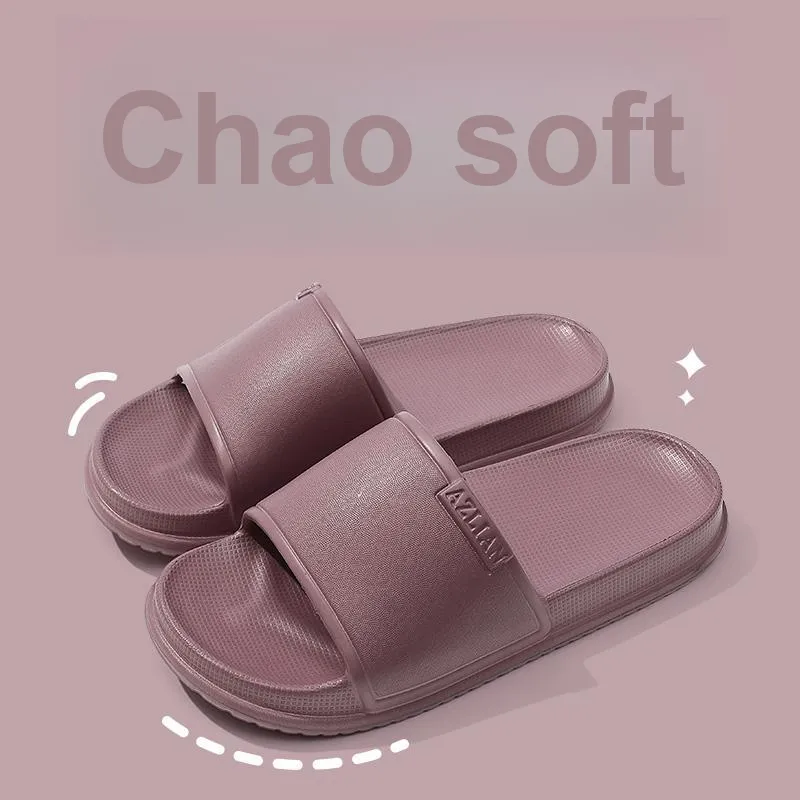 Foot Recreation Home Four Seasons All Indoor Bathroom Slip Resistant Couple Soft Sole Minimalist Style Slippers Unisex-16