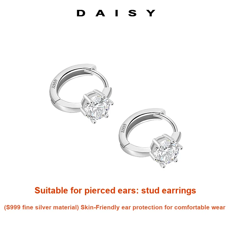 Daisy Dream Full Sterling Silver Earrings Women's-2
