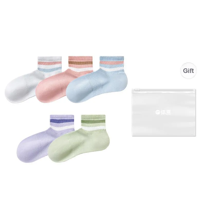 Temooues Ankle Socks Women's Shopping Bag Combo Set-35