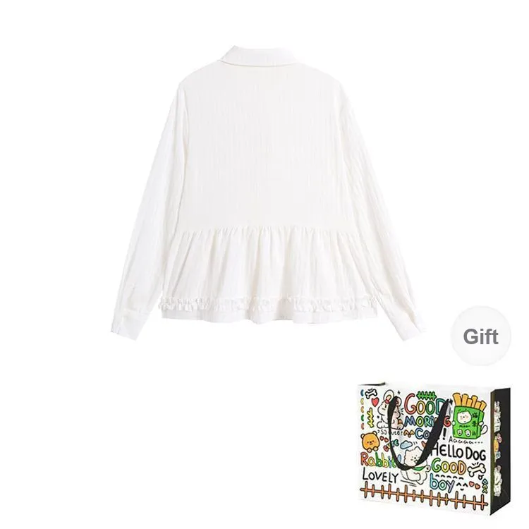 ZVJH Shirts Women's White-1