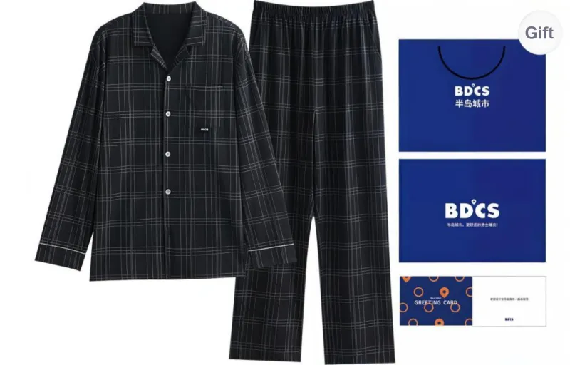 Peninsula City Pajama Set Men's Sleep Aid Black-0