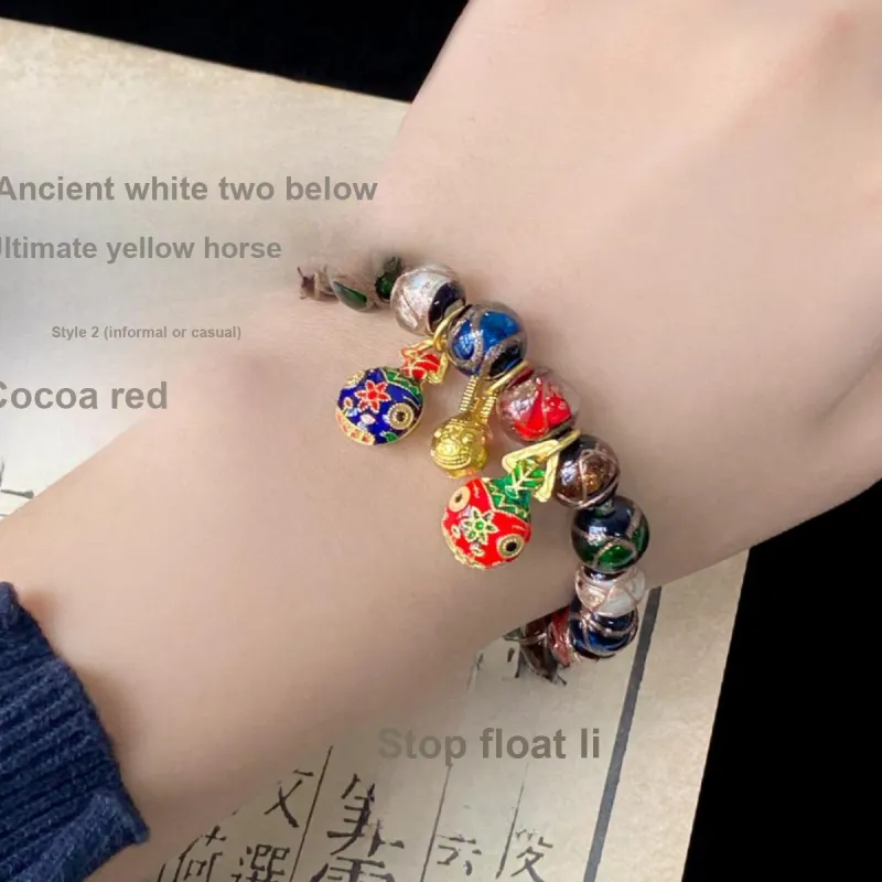 Linguanying Colored Glaze Jade Bracelets Unisex-12