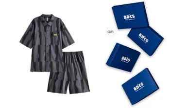 Peninsula City Pajama Set Men's Dark Gray Gift Box Set